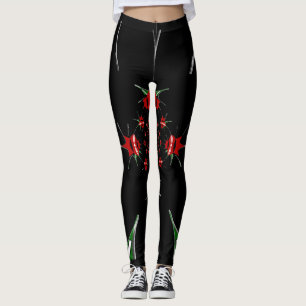 Erstellen Sie Ihre eigene schöne, lebendige schwar Leggings