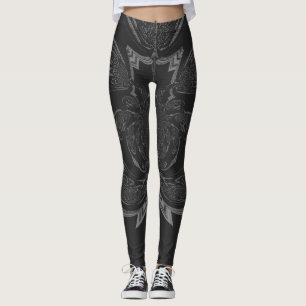 Erstellen Sie Ihre eigene Silver Black Zuhause Par Leggings