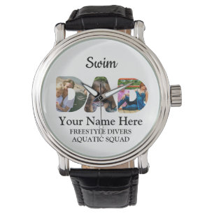 Erstellen Sie Ihre eigene Sport Vater Foto Collage Armbanduhr
