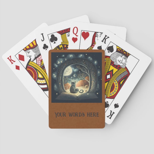 Erstellen Sie Ihre eigene Starry Mystical Black Ca Spielkarten (Rückseite)