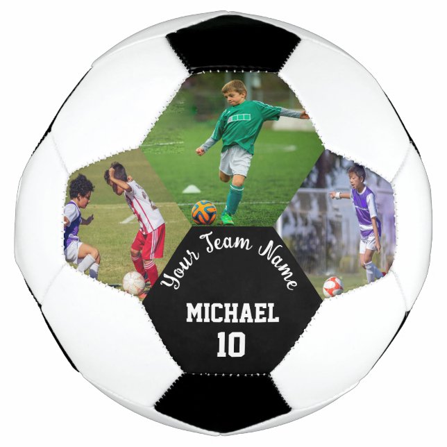 Erstellen Sie Ihre eigene Team Player Foto-Nummer Fußball (Vorderseite)
