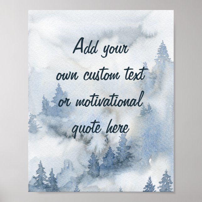 Erstellen Sie Ihre eigene trostlose Blauwaldfarbe Poster (Vorne)
