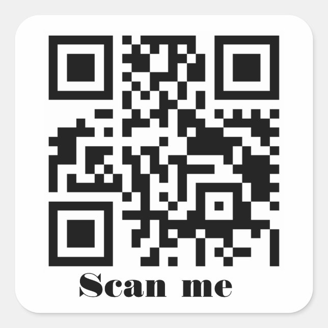 Erstellen Sie Ihre eigene URL für den benutzerdefi Quadratischer Aufkleber (Vorderseite)