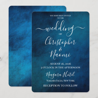 Erstellen Sie Ihre eigene Vintage Deep Blue Textur Einladung