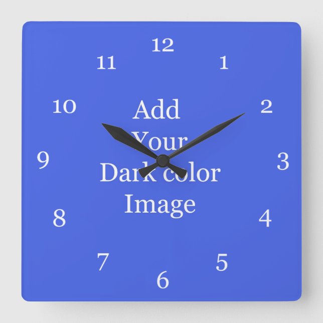 Erstellen Sie Ihre eigene Wand-Uhr. Quadratische Wanduhr (Vorderseite)