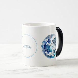 Erstellen Sie Ihre eigene Wasserfarbe Blue Pisces Verwandlungstasse