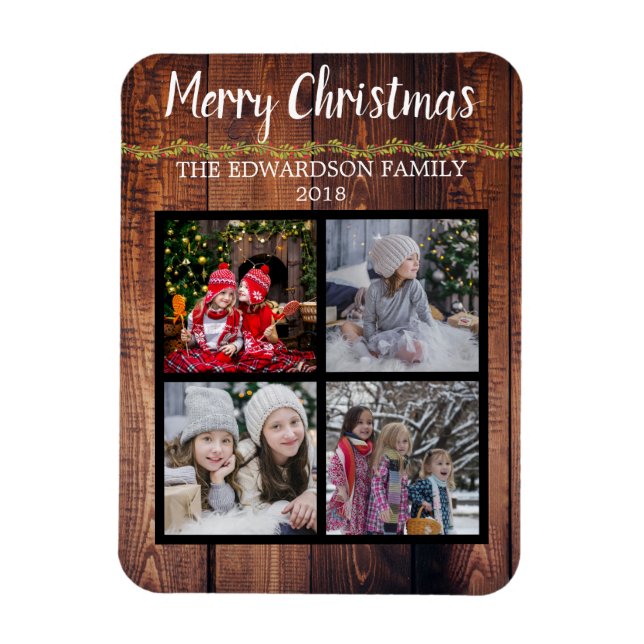 Erstellen Sie Ihre eigene Weihnachts-Familienkolle Magnet (Vertikal)