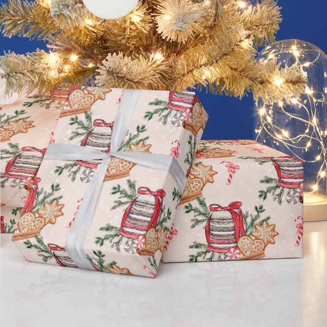 Erstellen Sie Ihre eigene Weihnachtscreme Geschenkpapier (Feiertage)