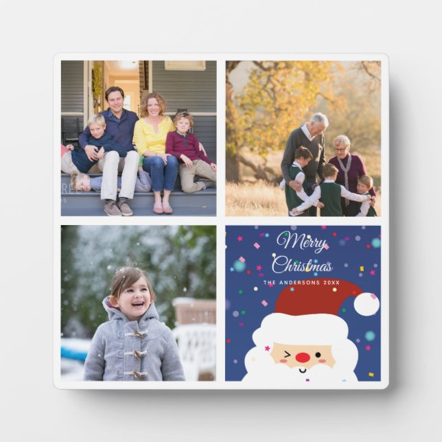 Erstellen Sie Ihre eigene Weihnachtsfotocollage Fotoplatte (Vorderseite)