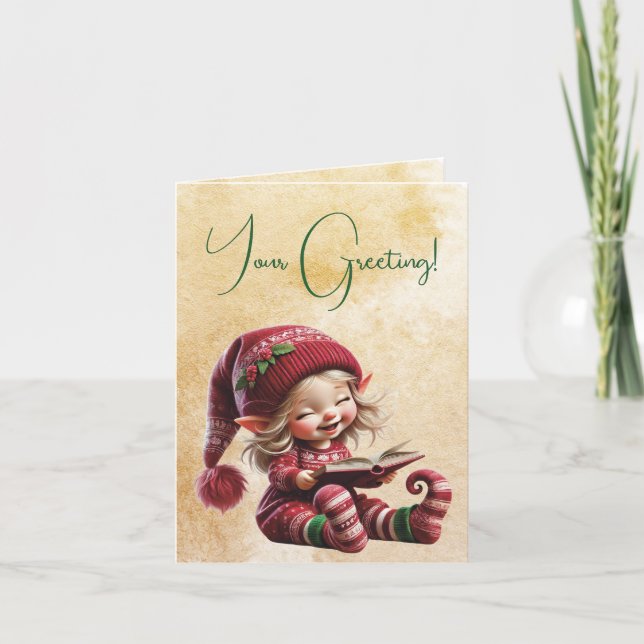 Erstellen Sie Ihre eigene Weihnachtsgeschichte Feiertagskarte (Vorderseite)