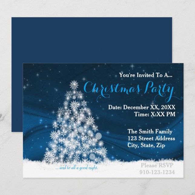 Erstellen Sie Ihre eigene Weihnachtszeit-Party Ein Einladung (Vorne/Hinten)
