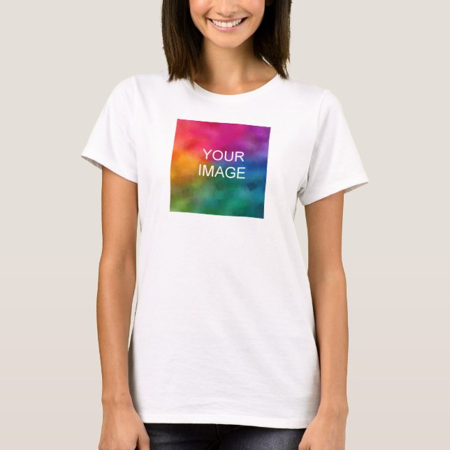Erstellen Sie Ihre eigene weiße elegante moderne V T-Shirt (Vorderseite)