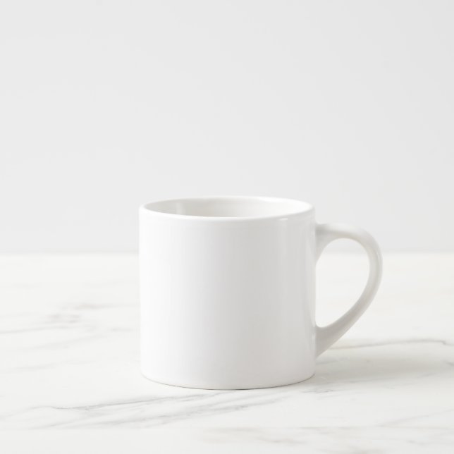 Erstellen Sie Ihre eigene weiße personalisierbare Espressotasse (Rechts)