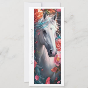 Erstellen Sie Ihre eigene White Horse-Blumen-Lesez