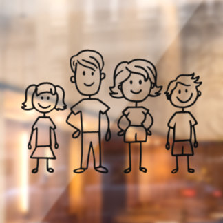 Erstellen Sie Ihre eigene Zuhause- oder Strichmänn Fensteraufkleber