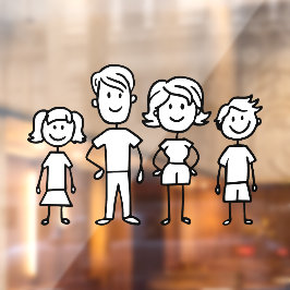 Erstellen Sie Ihre eigene Zuhause- oder Strichmänn Fensteraufkleber