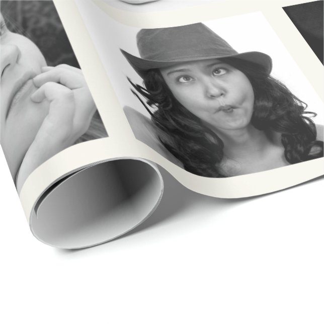 Erstellen Sie Ihre eigenen 10-Foto Collage Geschen Geschenkpapier (Rolleneckpunkt)