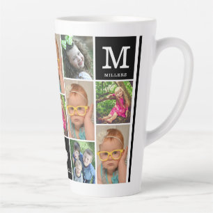 Erstellen Sie Ihre eigenen 12 Collage Monogram Bla Milchtasse