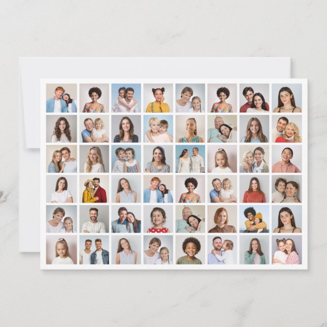 Erstellen Sie Ihre eigenen 48 Foto Collage Gruß Karte (Vorderseite)