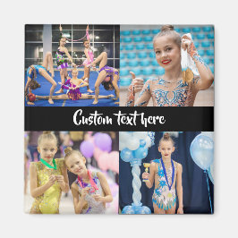 Erstellen Sie Ihre eigenen 4 Fotos Collage Gymnast Magnet