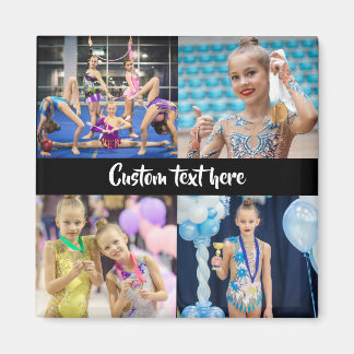 Erstellen Sie Ihre eigenen 4 Fotos Collage Gymnast Magnet