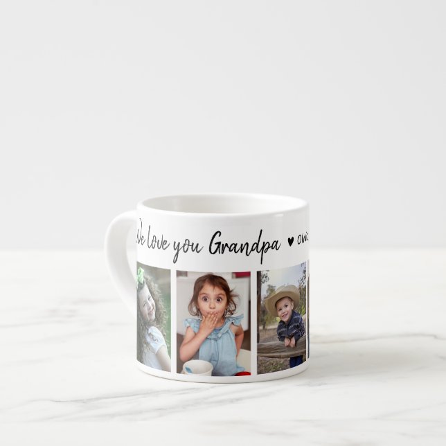 Erstellen Sie Ihre eigenen 5 Foto Wir Liebe Sie Op Espressotasse (Vorderseite Links)