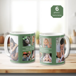 Erstellen Sie Ihre eigenen 6 Collage Familiennamen Kaffeetasse