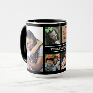Erstellen Sie Ihre eigenen 6 Collage Familiennamen Tasse