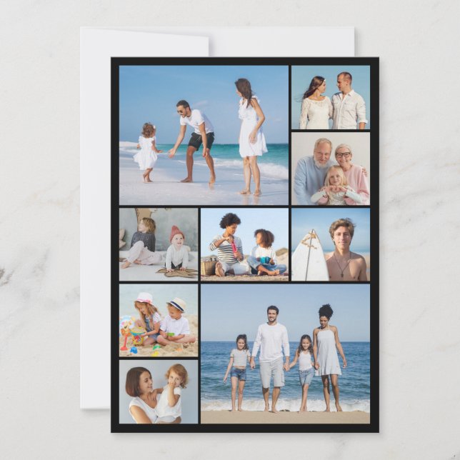 Erstellen Sie Ihre eigenen 9 Foto Collage Gruß Karte (Vorderseite)