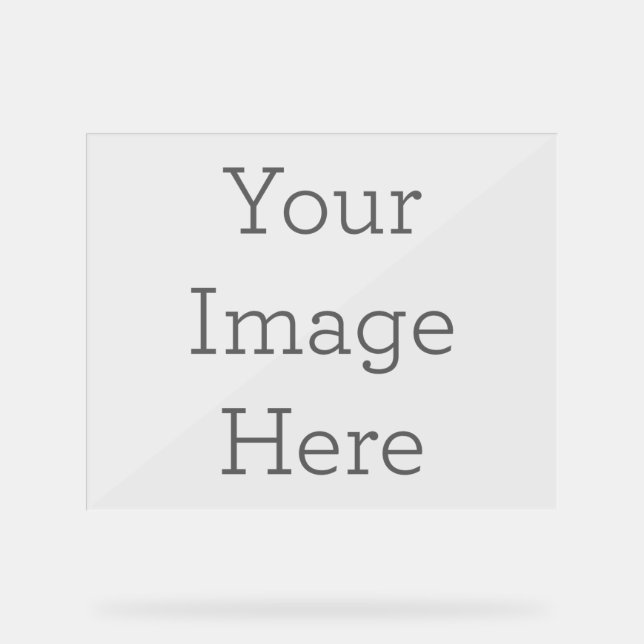 Personalisierte 20,3cm x 25,4cm Acrylschild, mit Holzblock (Vorderseite)