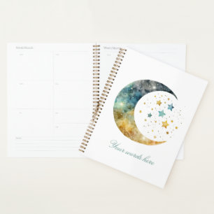 Erstellen Sie Ihre eigenen Aquarellfarben Halbmond Planer