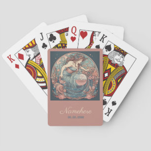 Erstellen Sie Ihre eigenen Art Nouveau Aquarius Zo Spielkarten