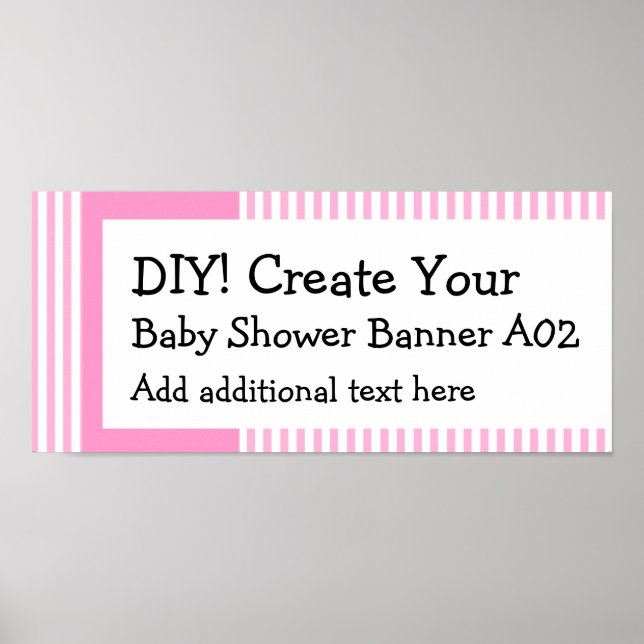 Erstellen Sie Ihre eigenen Baby-Dusche-Banner STRI Poster (Vorne)