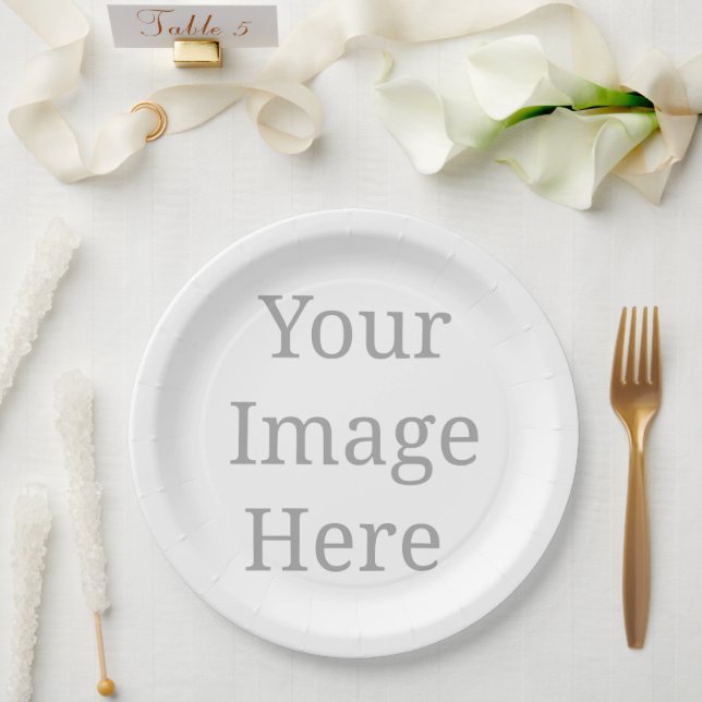 Erstellen Sie Ihre eigenen benutzerdefinierten Pappteller (Hochzeit)