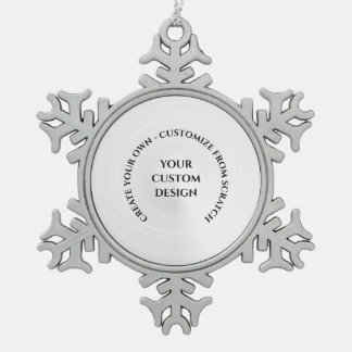Erstellen Sie Ihre eigenen benutzerdefinierten Schneeflocken Zinn-Ornament