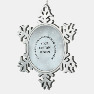 Erstellen Sie Ihre eigenen benutzerdefinierten Schneeflocken Zinn-Ornament