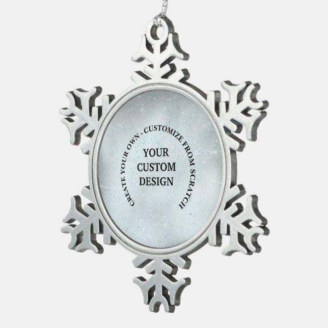 Erstellen Sie Ihre eigenen benutzerdefinierten Schneeflocken Zinn-Ornament (Rechts)