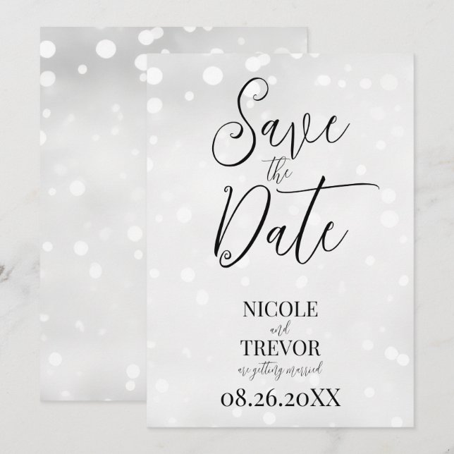 Erstellen Sie Ihre eigenen, benutzerdefinierten, w Save The Date (Vorne/Hinten)