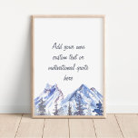 Erstellen Sie Ihre eigenen Berge und Bäume Poster<br><div class="desc">Personalisiertes Plakat für Gebirge und Baumhimmel</div>