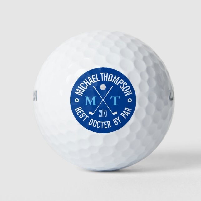 Erstellen Sie Ihre eigenen besten Doctor Monogram  Golfball (Vorderseite)