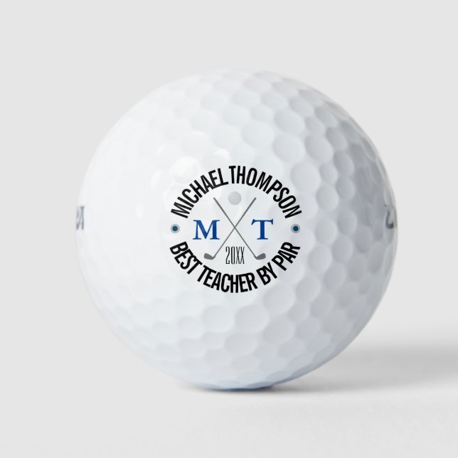 Erstellen Sie Ihre eigenen besten Lehrer Monogram  Golfball (Vorderseite)