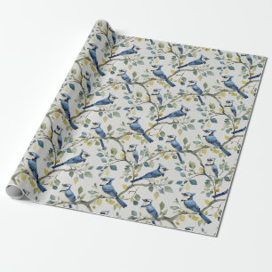 Erstellen Sie Ihre eigenen Blaue Häher Singvögel F Geschenkpapier