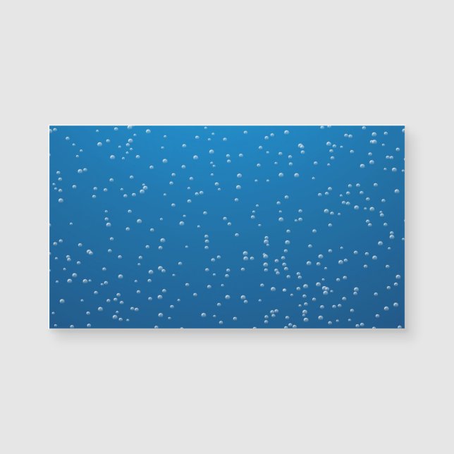 Erstellen Sie Ihre eigenen Blauen Wasserblasen Magnetkarte (Vorderseite)