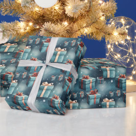 Erstellen Sie Ihre eigenen Blue Chistmas Boxen & S Geschenkpapier