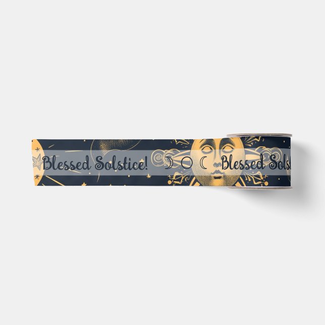 Erstellen Sie Ihre eigenen Blue Gold Celestis Moon Satinband (Vorderseite)