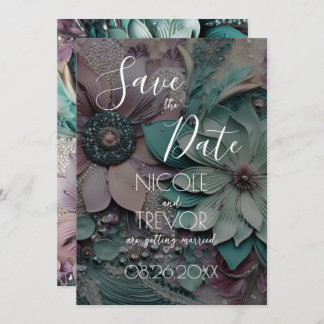 Erstellen Sie Ihre eigenen Blume - Papier Save The Date