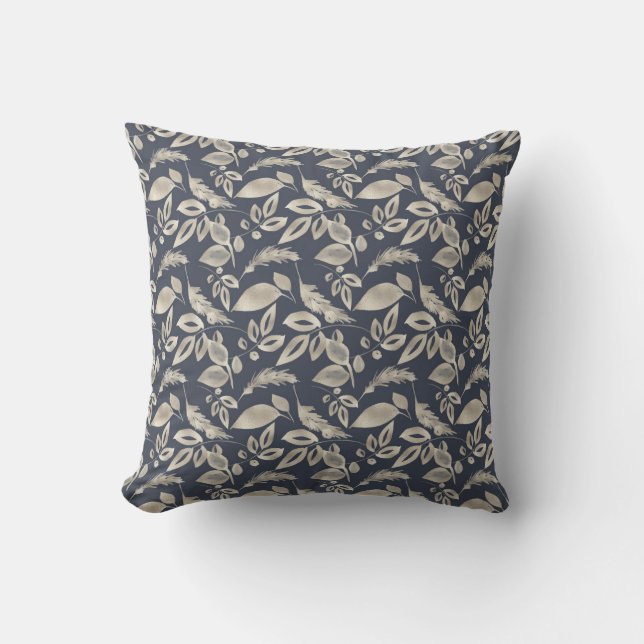 Erstellen Sie Ihre eigenen eleganten Blue & Gold F Kissen (Vorderseite)