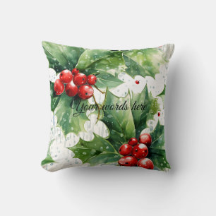 Erstellen Sie Ihre eigenen eleganten Red Holly & R Kissen