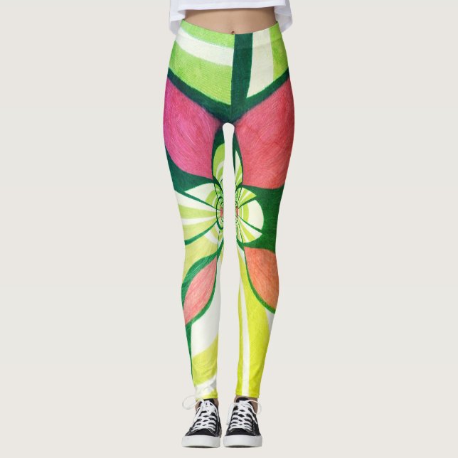 Erstellen Sie Ihre eigenen, farbenfrohen lustigen  Leggings (Vorderseite)