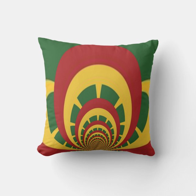 Erstellen Sie Ihre eigenen farbigen Rasta Colors Z Kissen (Vorderseite)